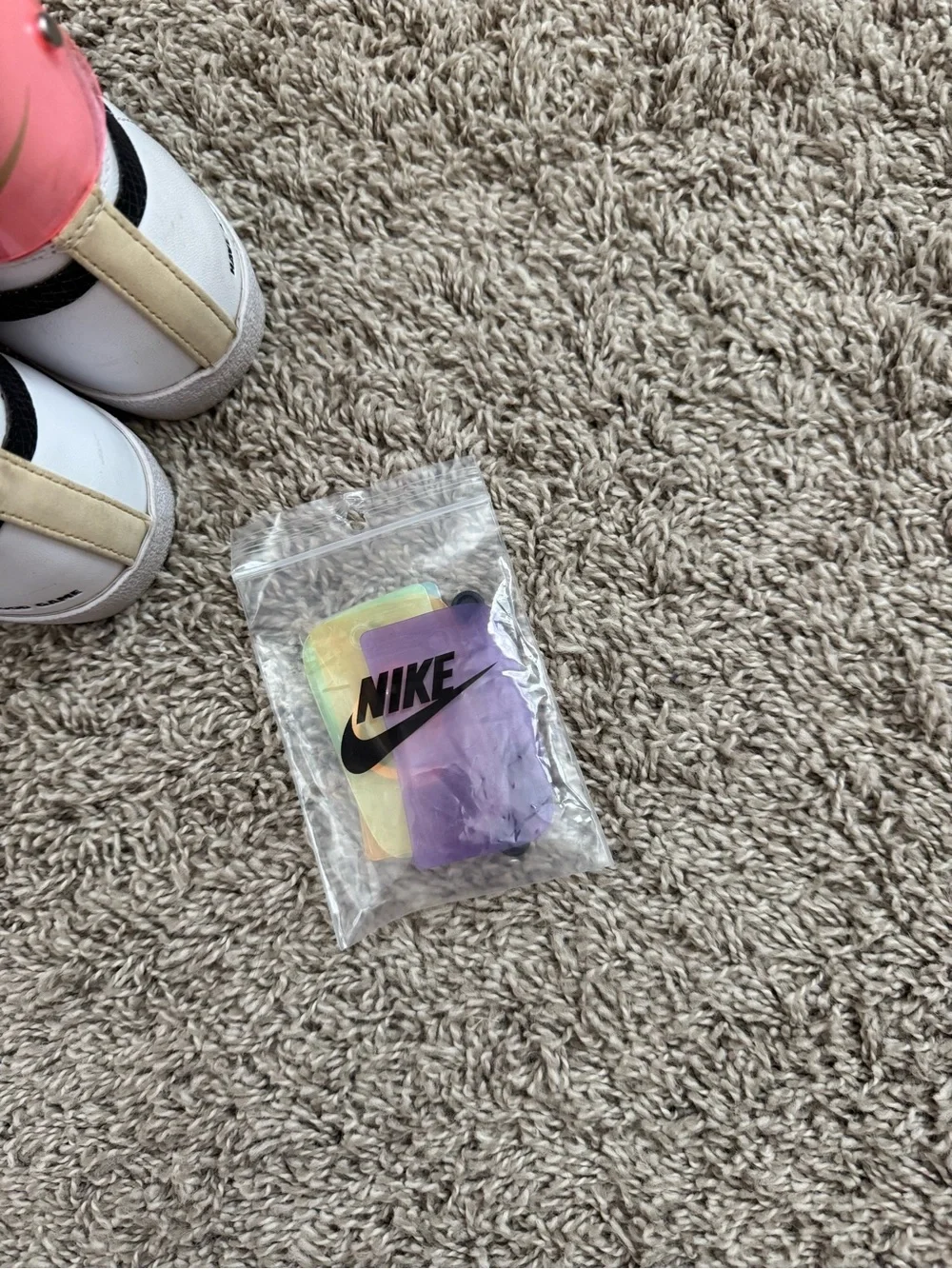 Nike Mid-Top Sneakers White Black with Coral Accent